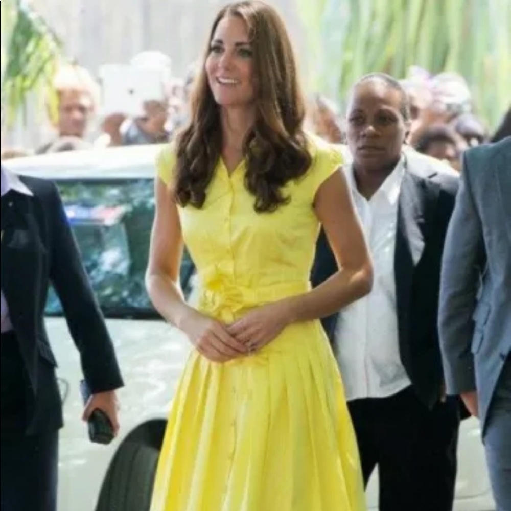 Kate Middleton Jaeger yellow Dress